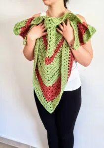 Crochet free triangle shawl