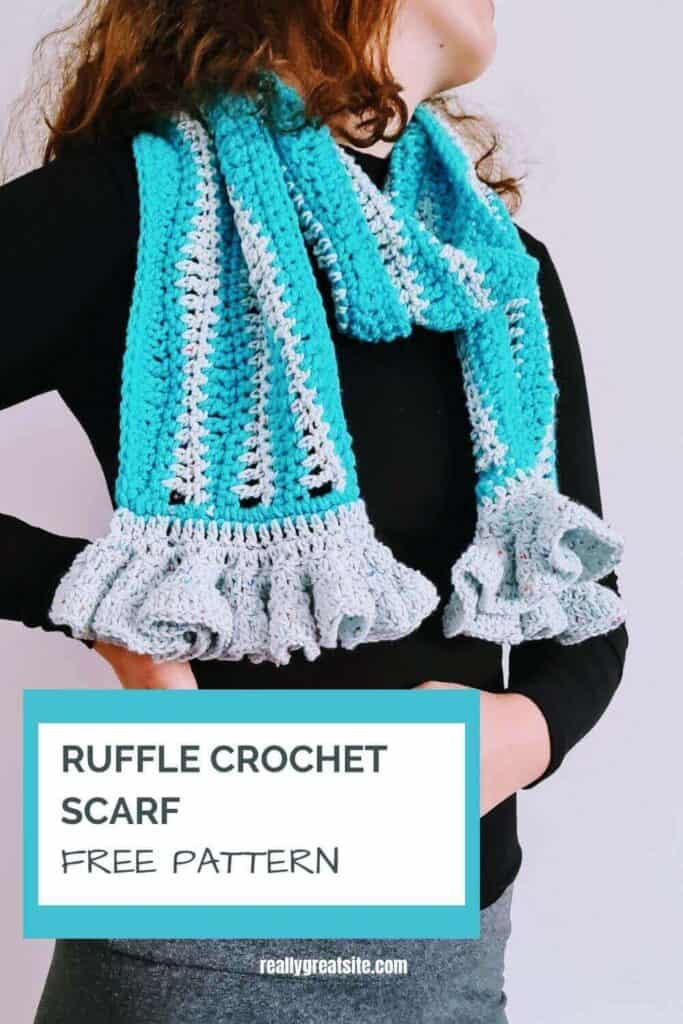 ruffle crochet scarf free pattern