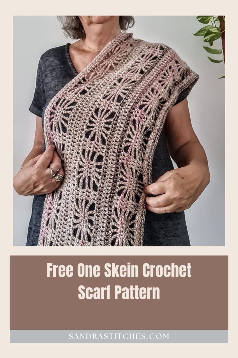 one skein crochet scarf