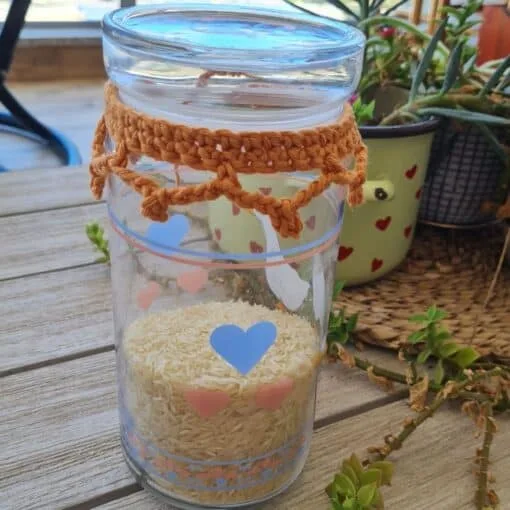 crochet jar cozy