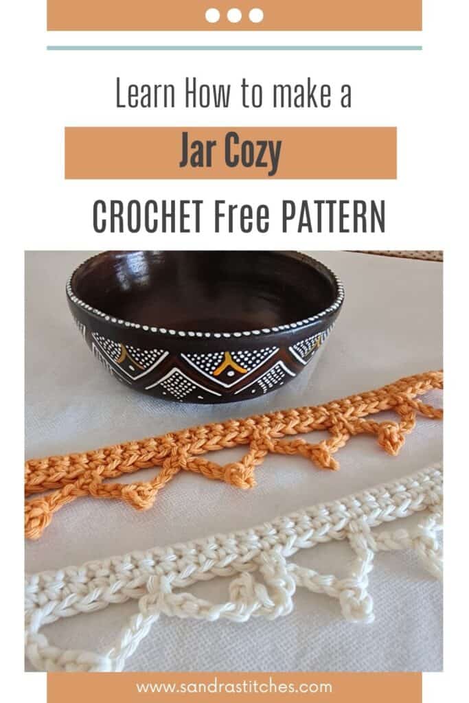 learn how to make a crochet jar cozy