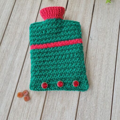 crochet hot water bottle cover