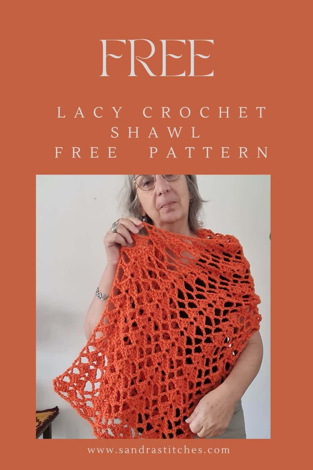 Lacy Crochet Shawl Pattern Saffron Sandra Stitches