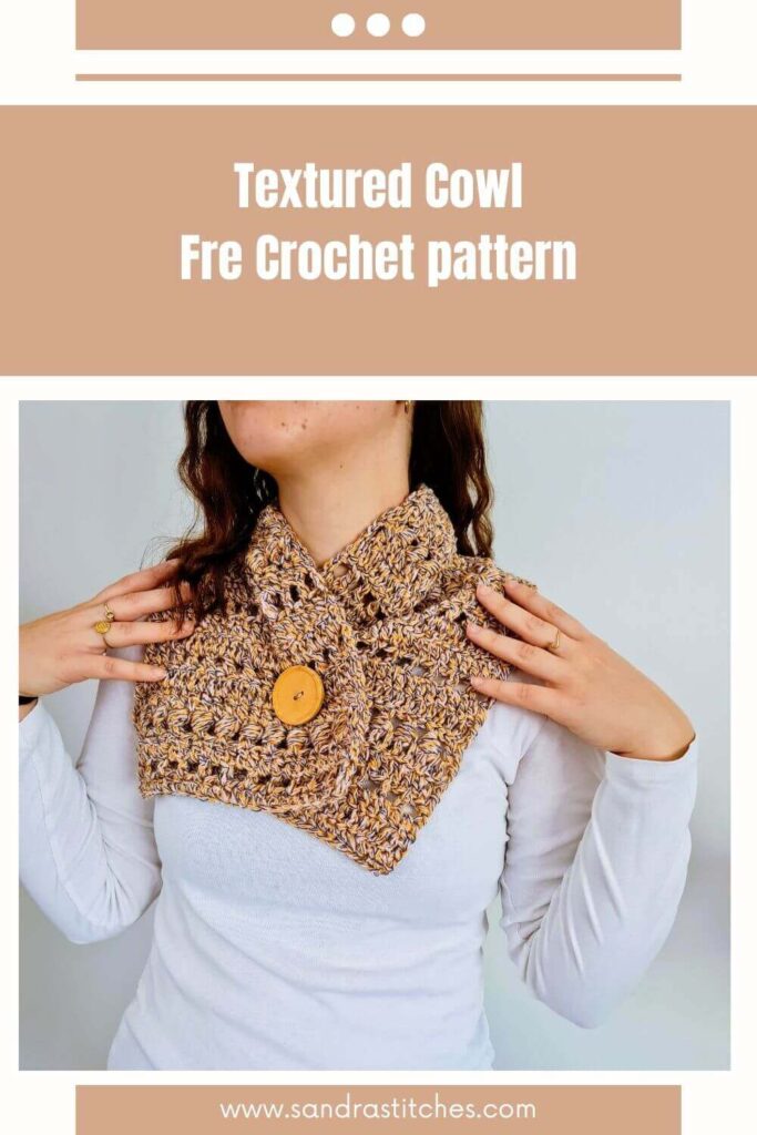 crochet pattern  for a textured cowl