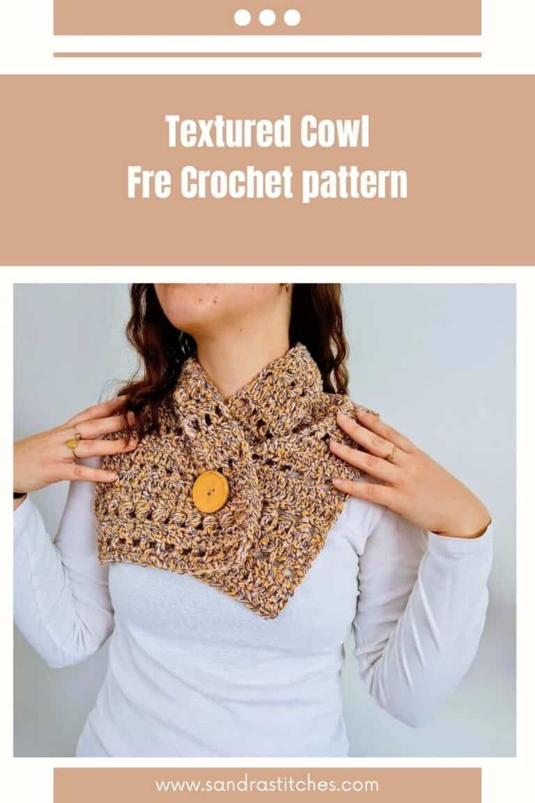 Textured Cowl Crochet Pattern- The Spices Cowl - Sandra Stitches