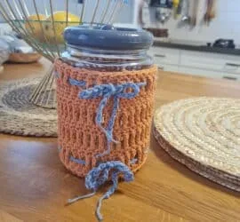 easy crochet jar cozy