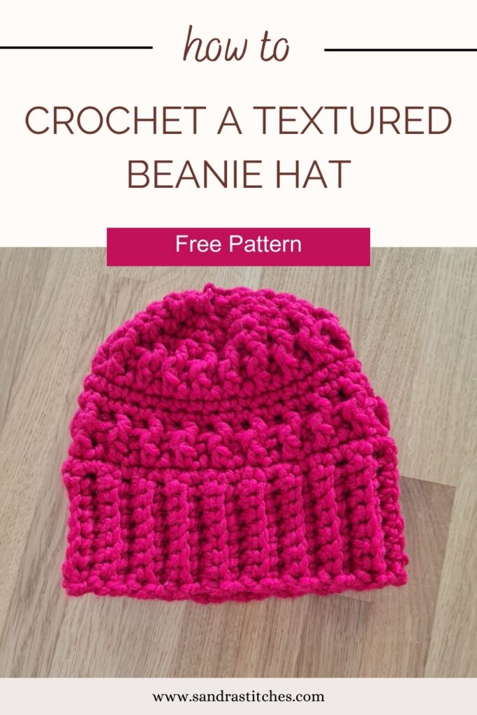 how to crochet a textured beanie hat