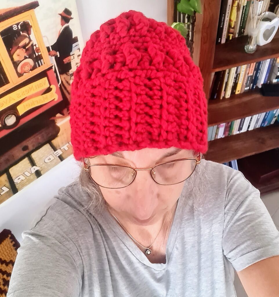 red beanie hat pattern