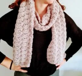 lilac crochet scarf pattern