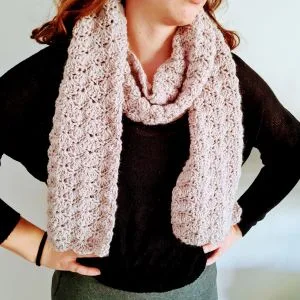 lilac crochet scarf pattern