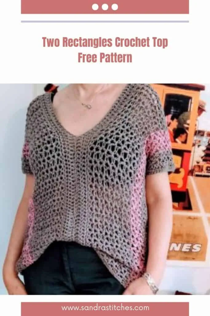 two rectangles crochet top pattern