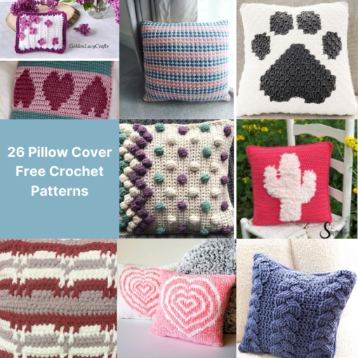 pillow cover crochet free patterns