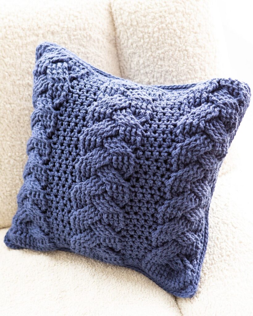 cable pillow crochet pattern