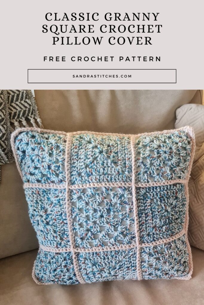 classic granny square pillow cover crochet pattern