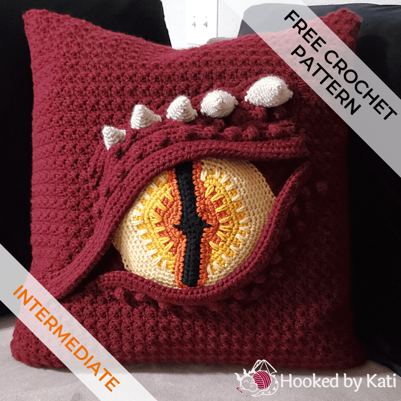 dragon eye pillow crochet