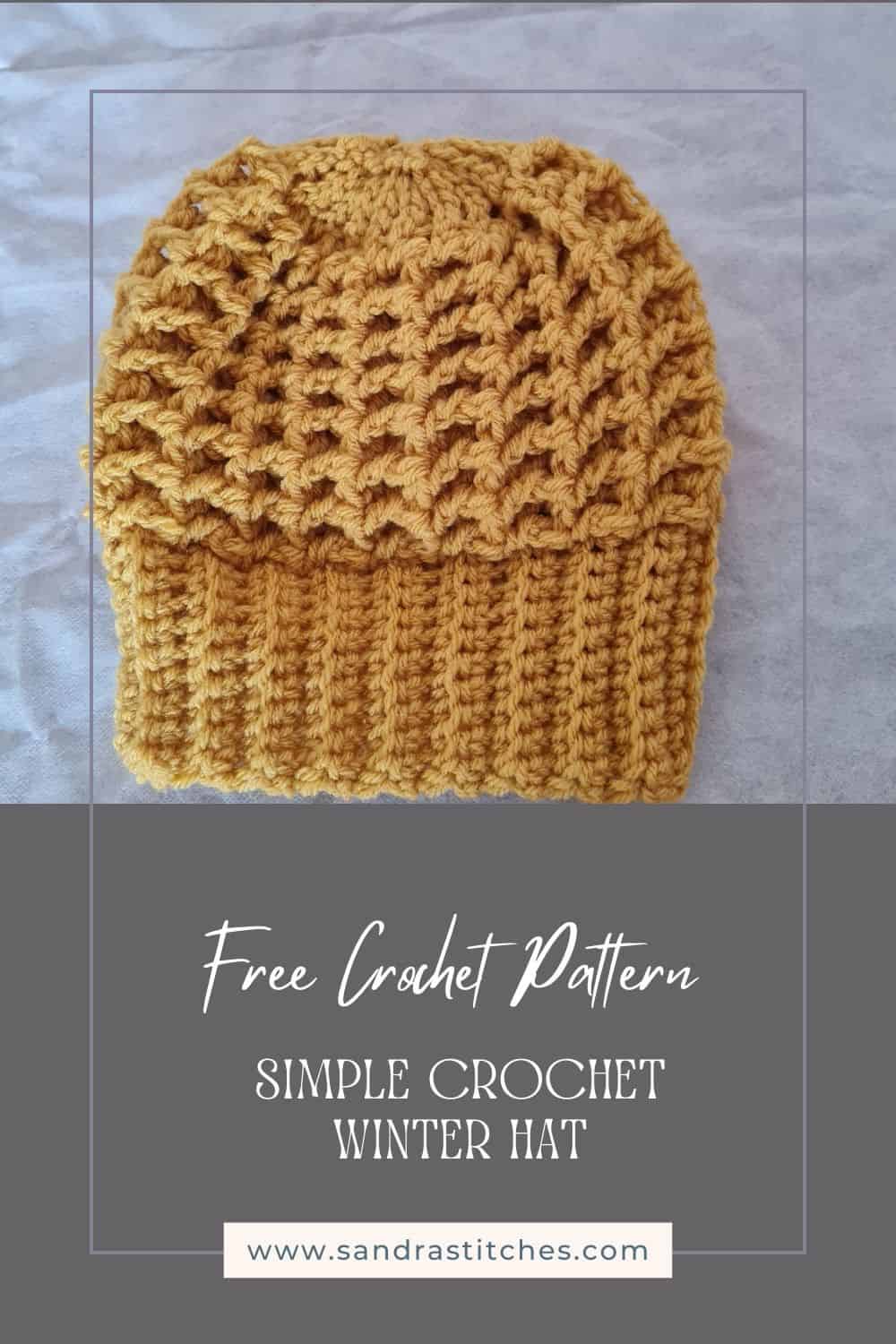 Winter Crochet Hat ( Sunny Life Beanie) Sandra Stitches