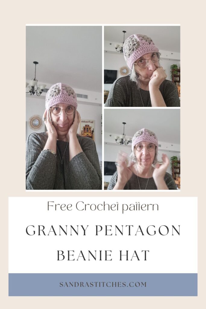 granny pentagon beanie hat free pattern