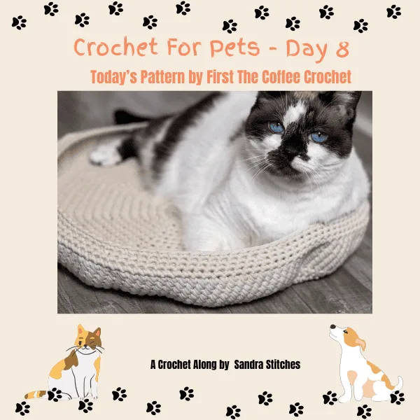 cat and dog crochet bed