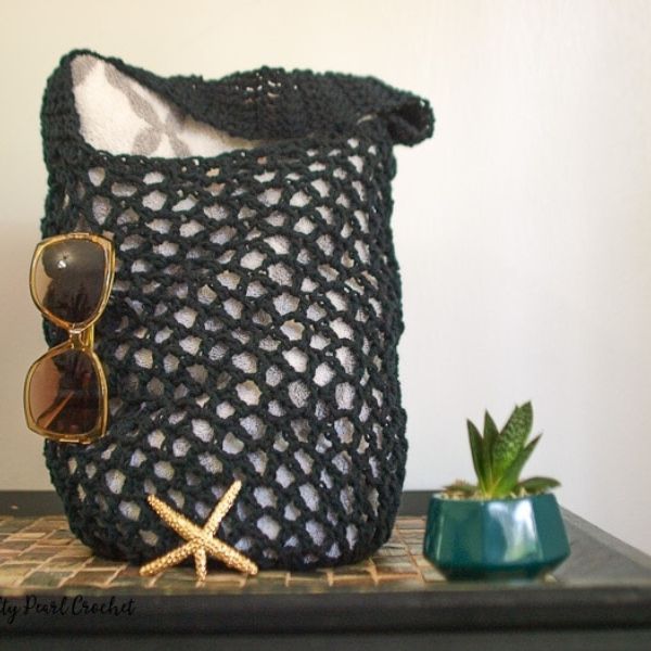pentagonal mesh crochet bag free pattern