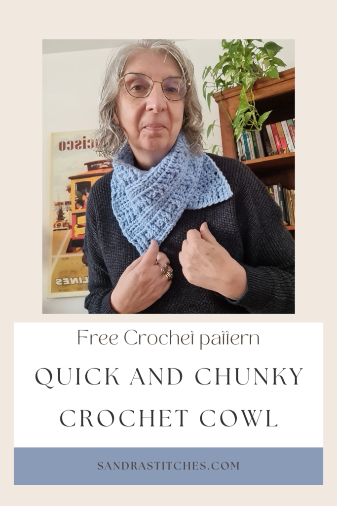 quick and chunky crochet cowl free pattern