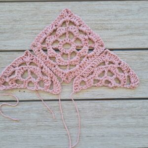 triangle flower crochet bandana