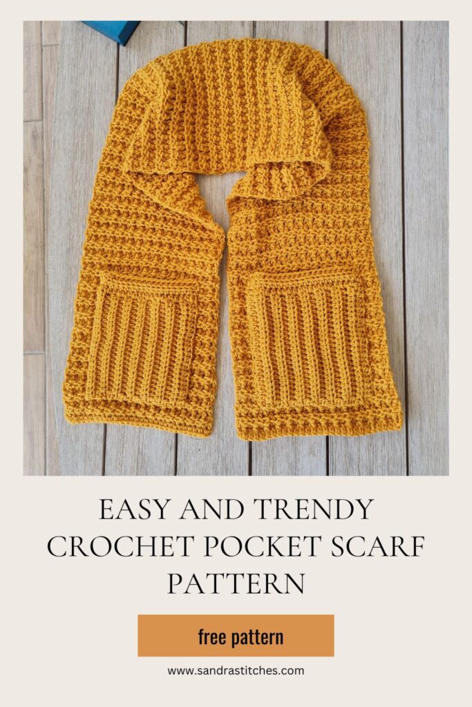 comfy crochet pocket scarf free pattern