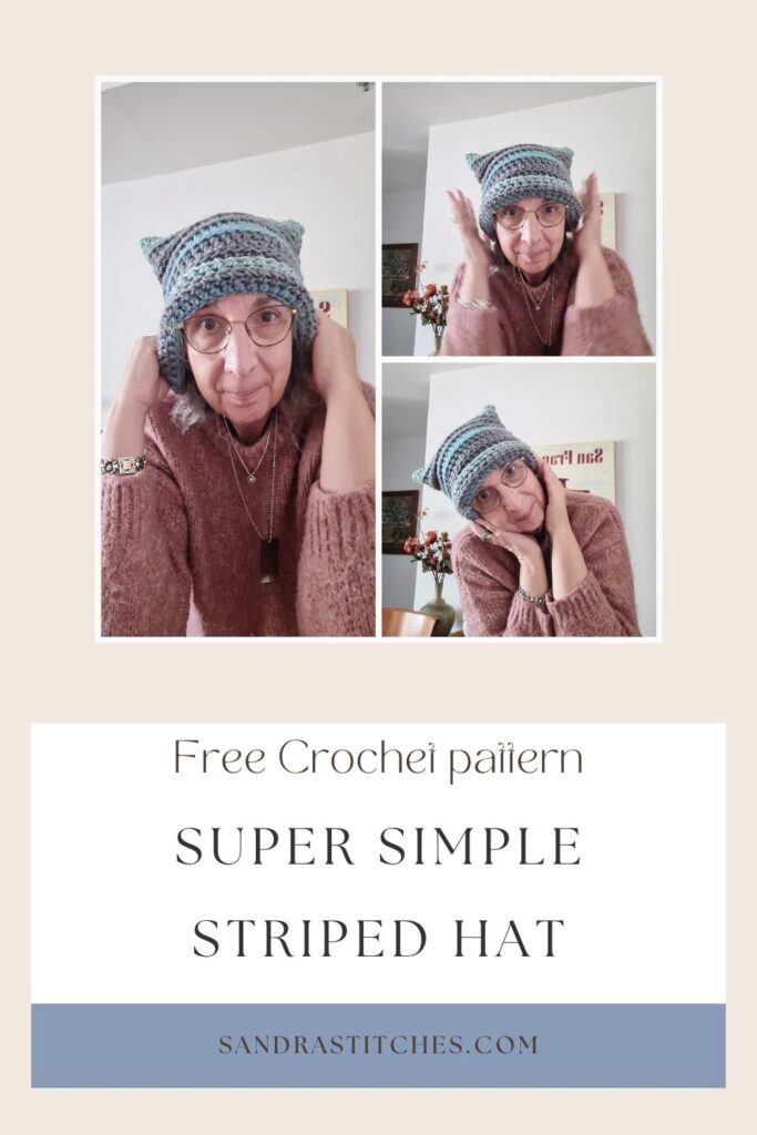 free crochet hat pattern striped