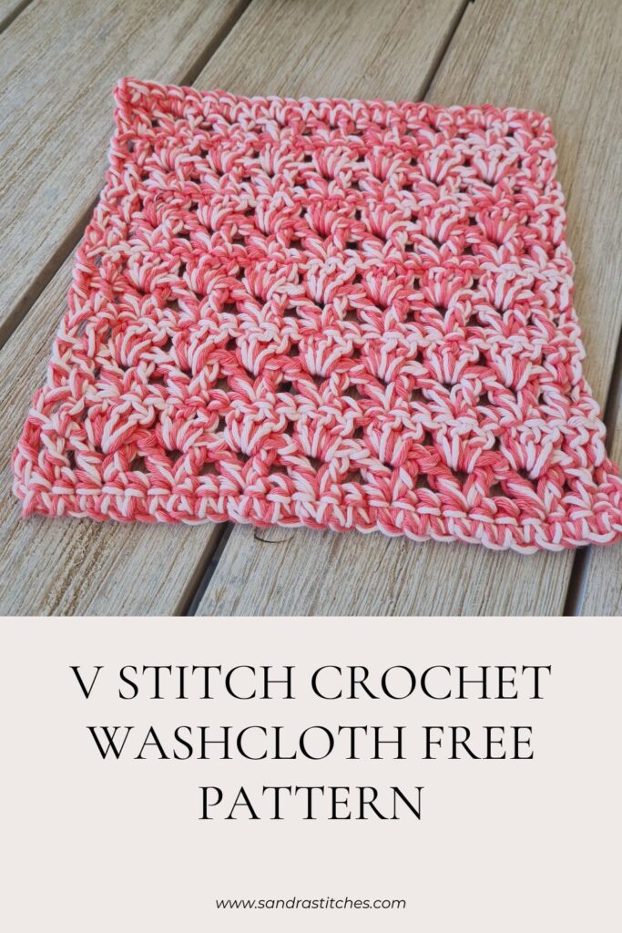 v stitch crochet washcloth free pattern
