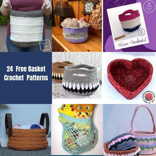 baskets free crochet patterns