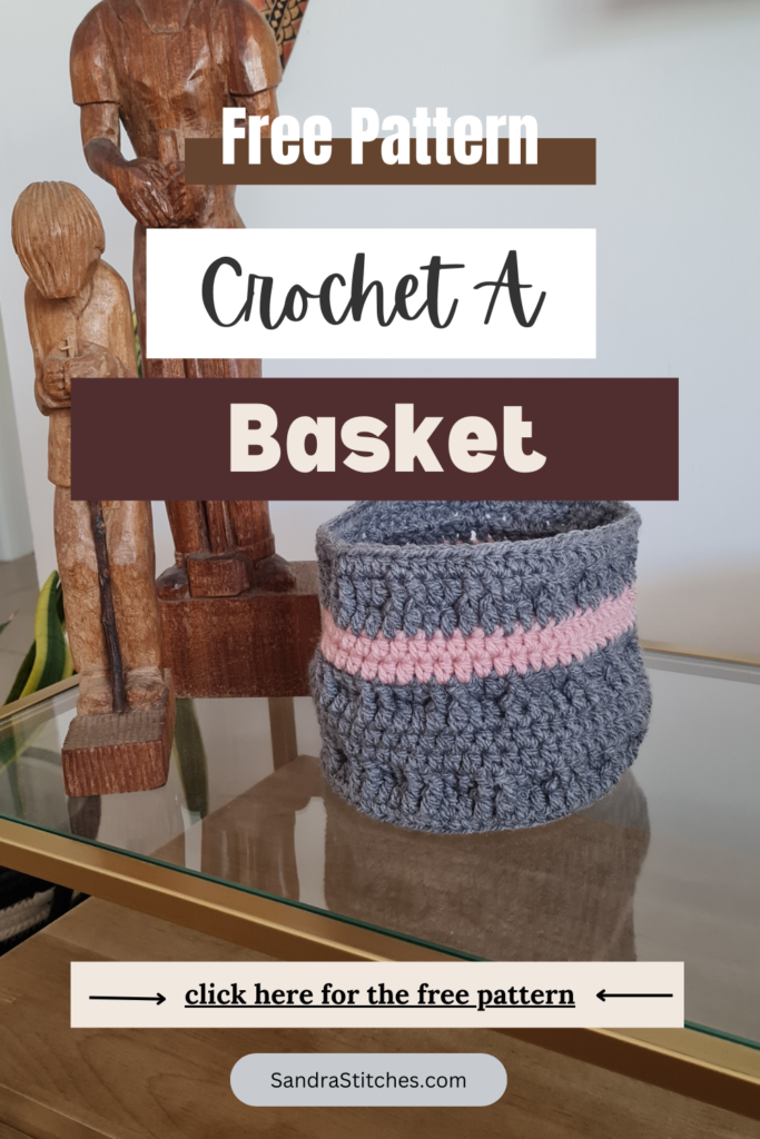 crochet basket free pattern- smokey