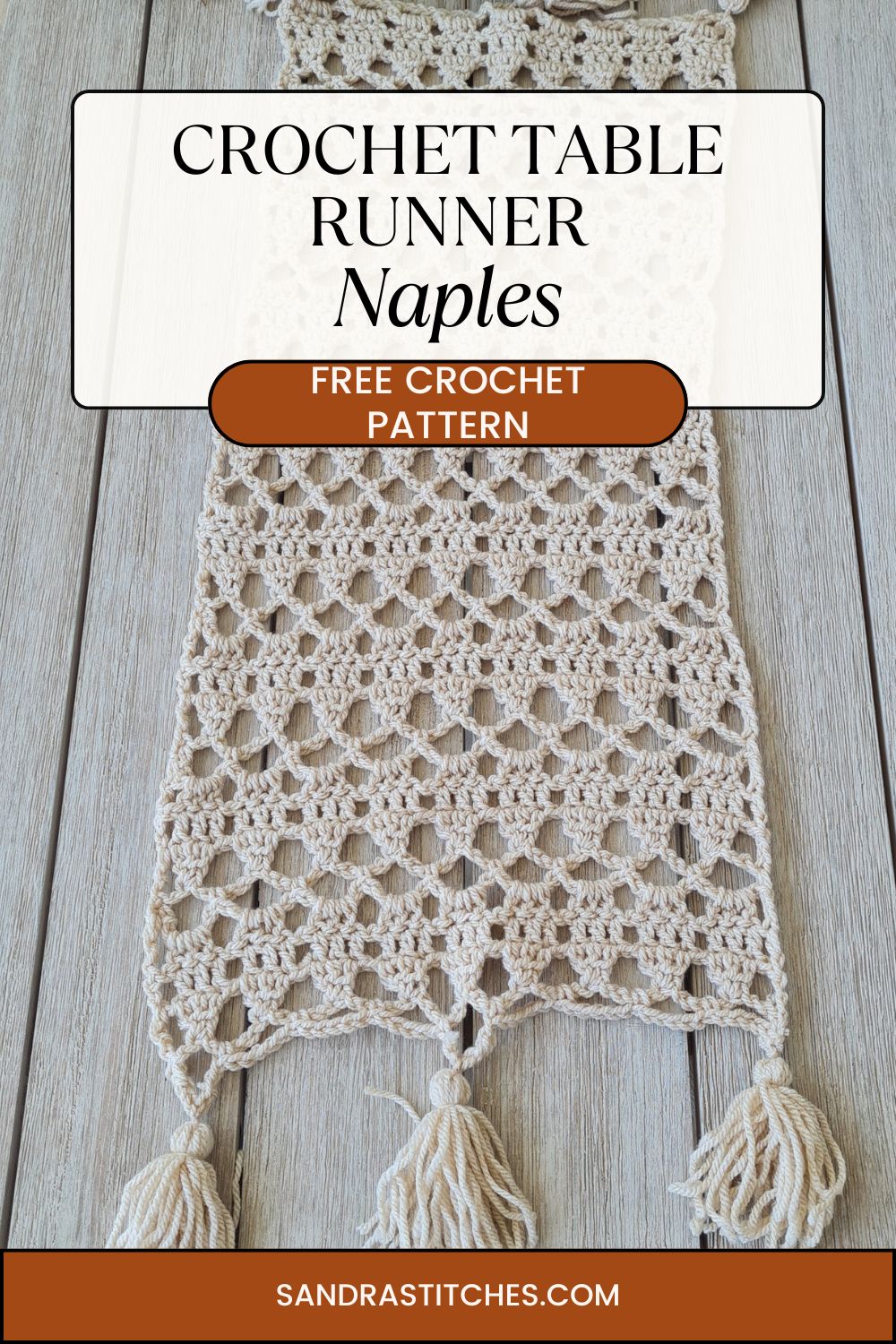 crochet table runner free pattern - naples