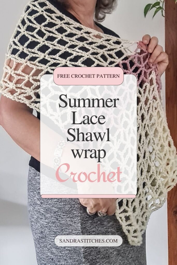 flower star lace crochet shawl pattern