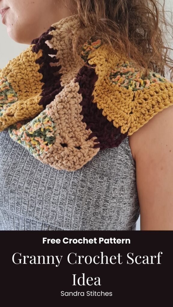 Circle to square crochet scarf free pattern (5)