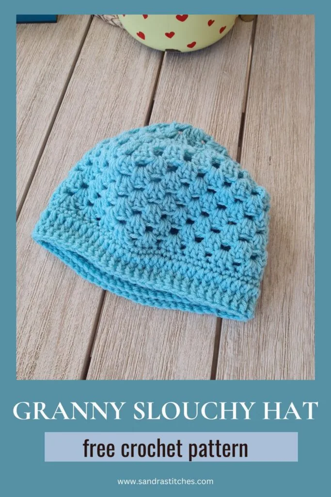 Granny slouchy crochet hat pattern (1)