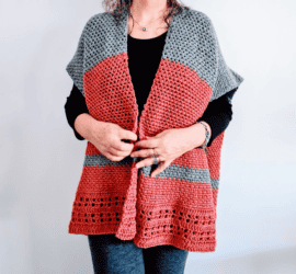 Violeta ruana free crochet pattern 1