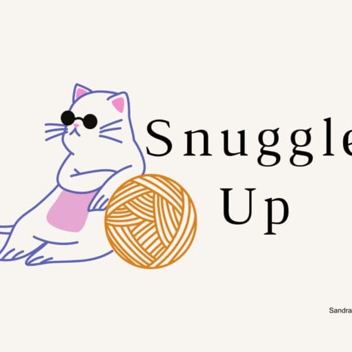 crochet greeting cards -snuggle up