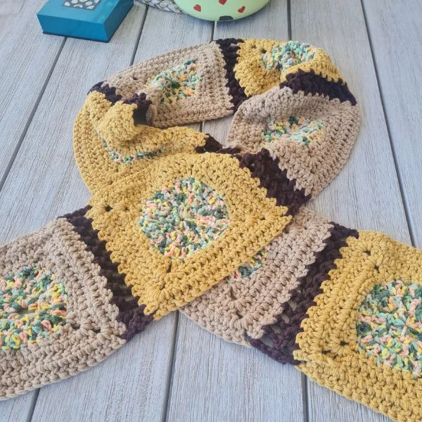 post photo- charts (600X600) - circle to square free scarf crochet pattern