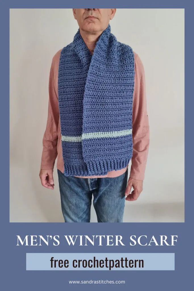 winter mens crochet scarf free pattern 1