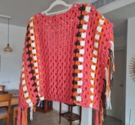 Sandra stitches crochet - retro crochet poncho