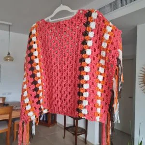 Sandra stitches crochet - retro crochet poncho