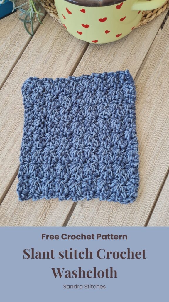 slant stitch crochet washcloth free pattern