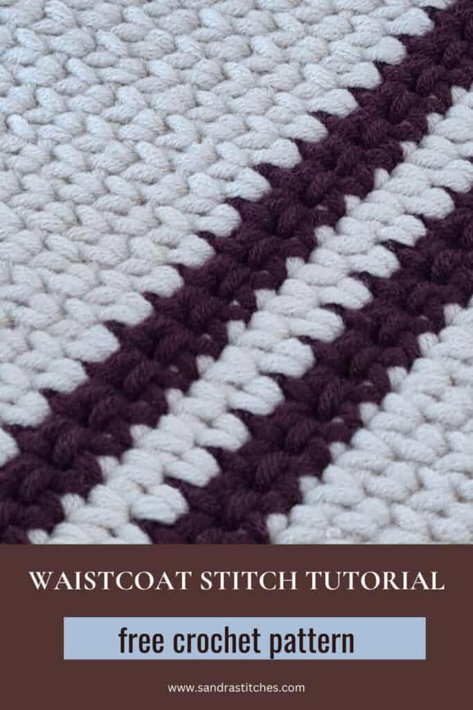 waistcoat stitch crochet tutorial