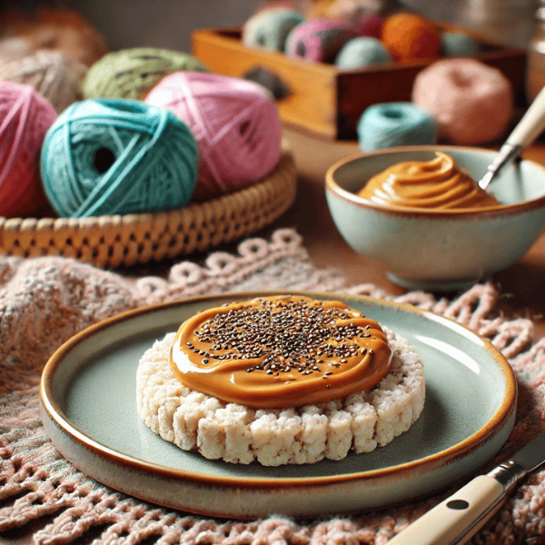 5 Healthy and Non-Sticky Snacks Perfect for Crocheters rice cakes