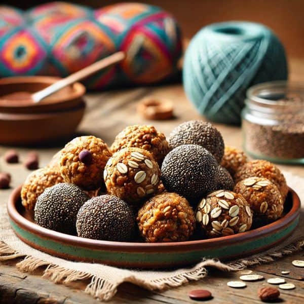 5 Healthy and Non-Sticky Snacks Perfect for Crocheters energy balls
