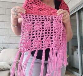 Sandra stitches crochet amore scarf pattern