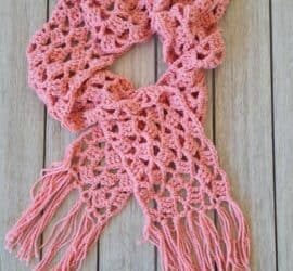 lacy shell crochet scarf pattern