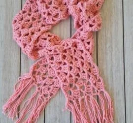 lacy shell crochet scarf pattern