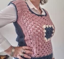 granny square crochet vest- monday 5