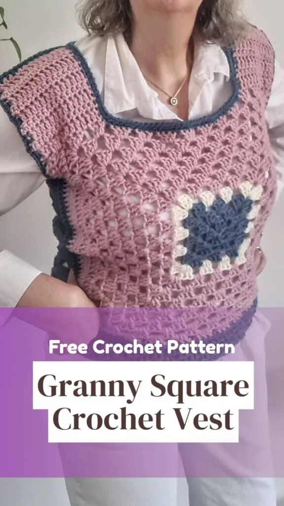 granny square crochet vest- monday