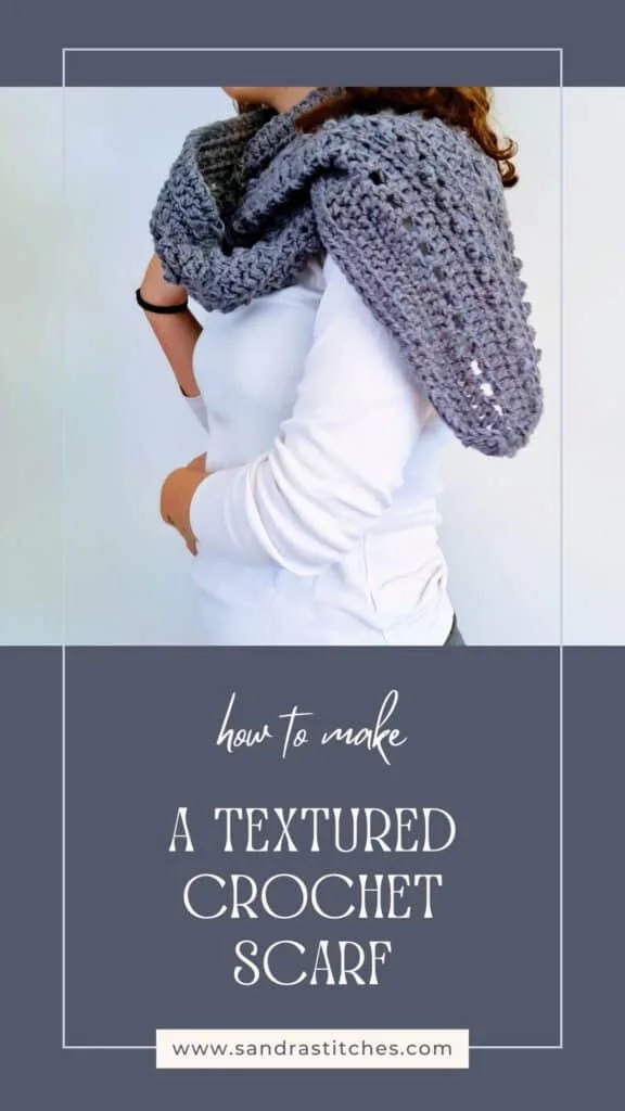 high winds scarf in blue on a model